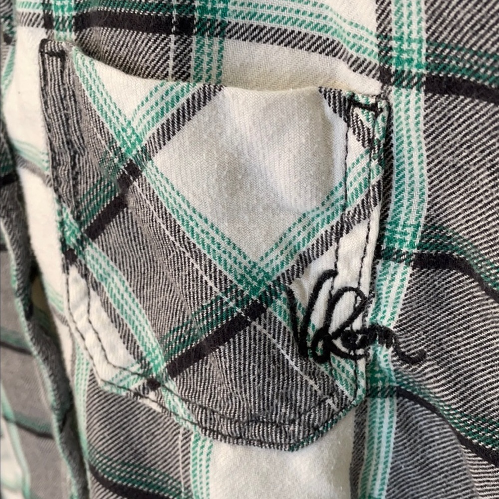 Volcom Plaid Button Up with Silk Cuffs - Picture 4 of 5